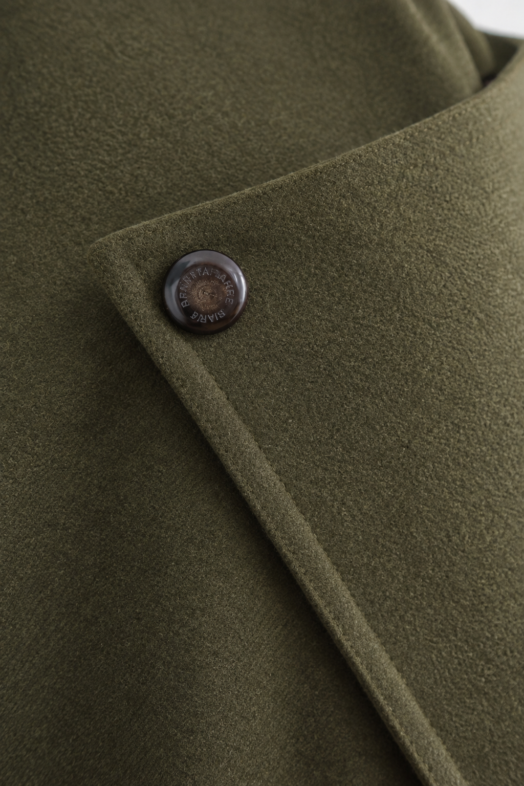 Anne Marie Beretta 1985 Wool Coat Women's Olive Green Geometric Design
