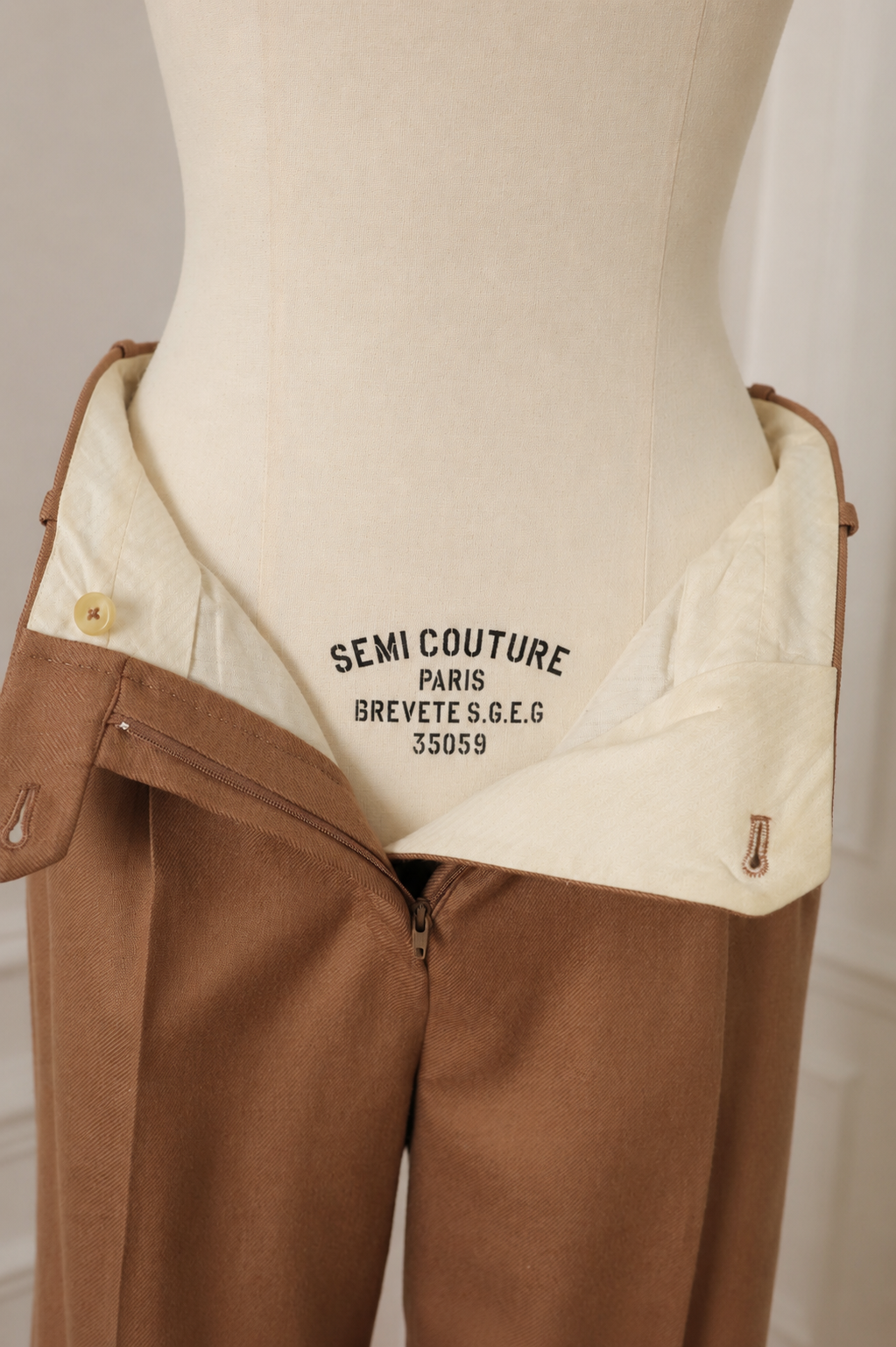 Hermès by Martin Margiela 100% Cashmere Trousers, FR38, made in france