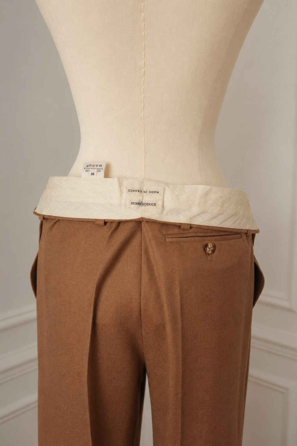 Hermès by Martin Margiela 100% Cashmere Trousers, FR38, made in france