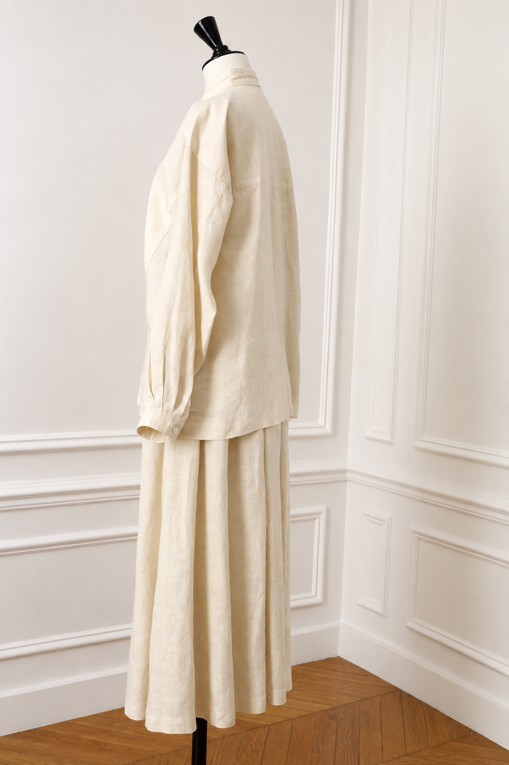 Issey Miyake shirt and skirt set from the 1970s