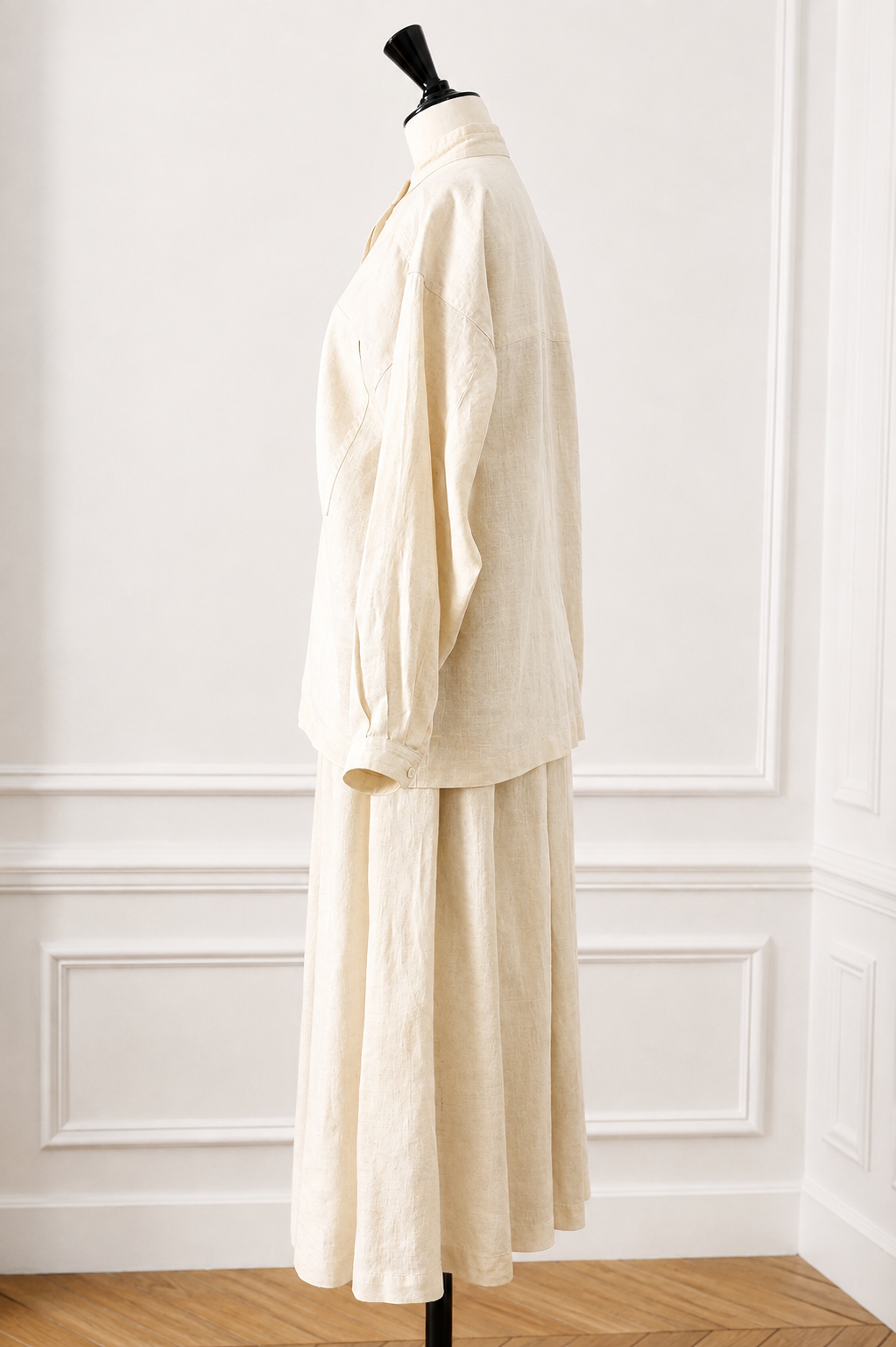Issey Miyake shirt and skirt set from the 1970s