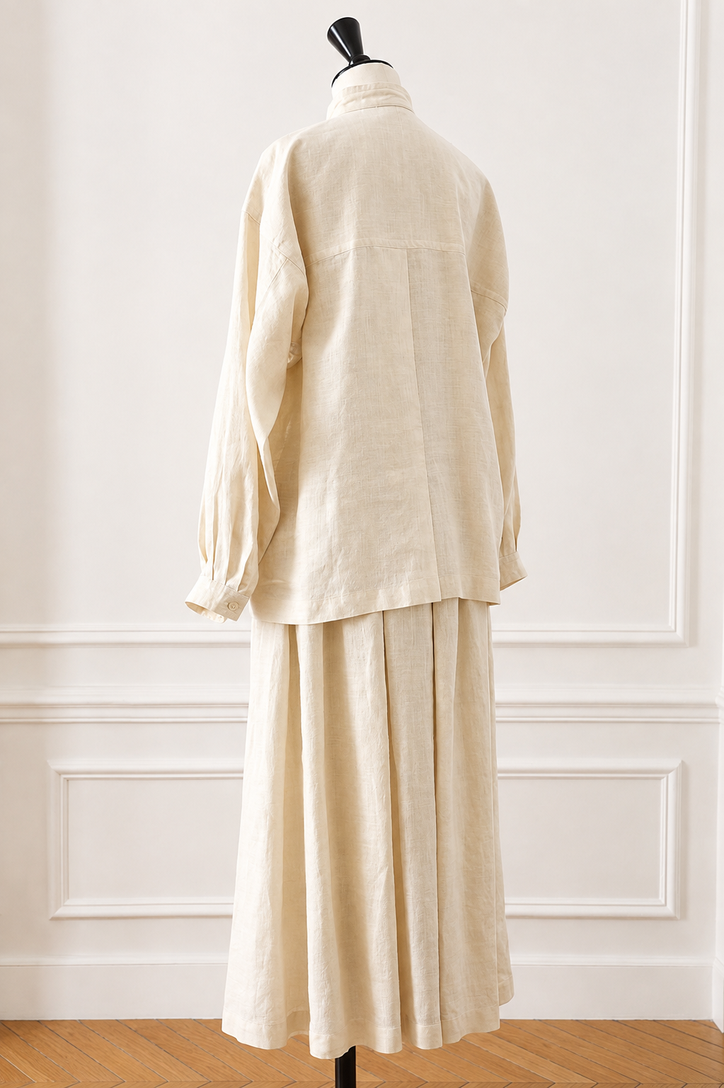 Issey Miyake shirt and skirt set from the 1970s