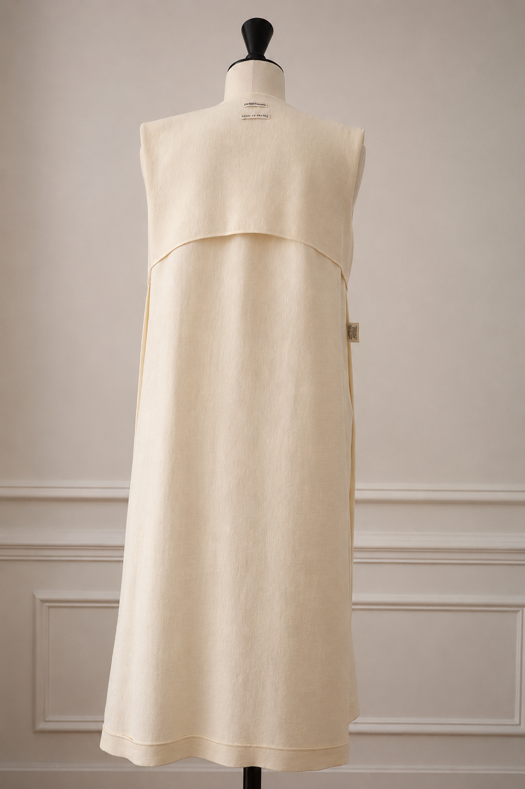 Hermès Vintage 1997-2003 Linen Wrap Dress Size 34 with Leather Tie