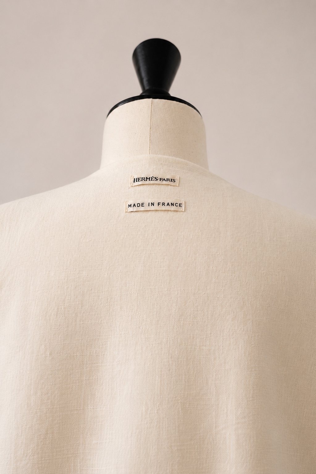 Hermès Vintage 1997-2003 Linen Wrap Dress Size 34 with Leather Tie