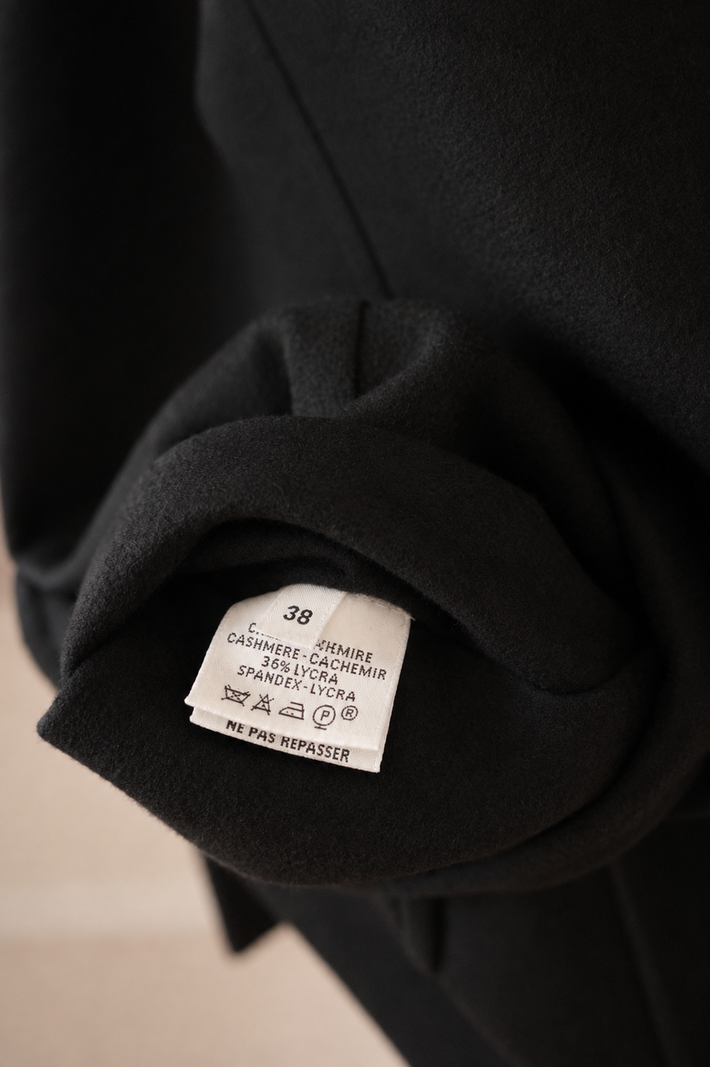 Hermès cashmere coat from the Martin Margiela era (1997–2003).
