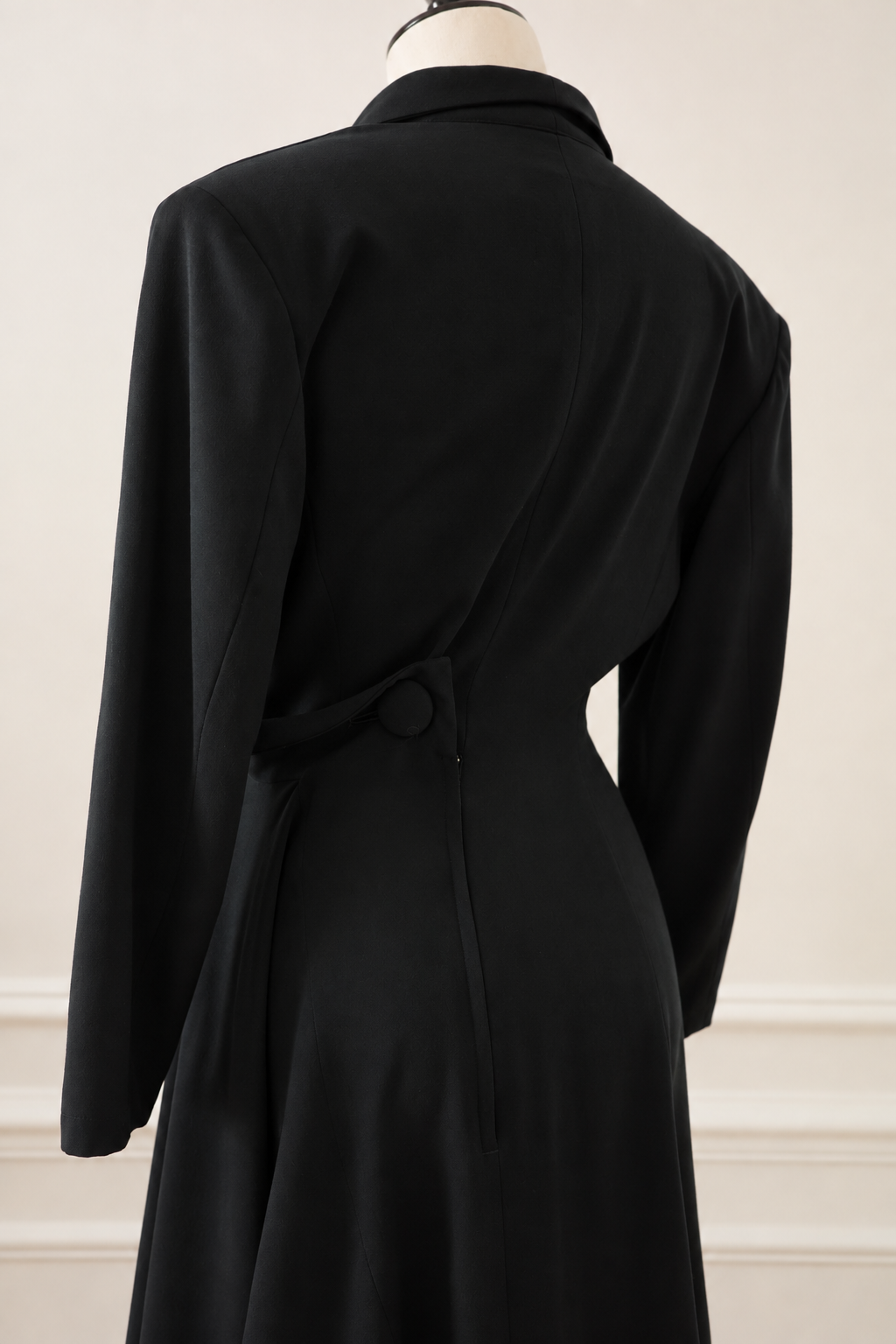 Yohji Yamamoto Asymmetrical Wool Dress – Runway Piece, 1980s