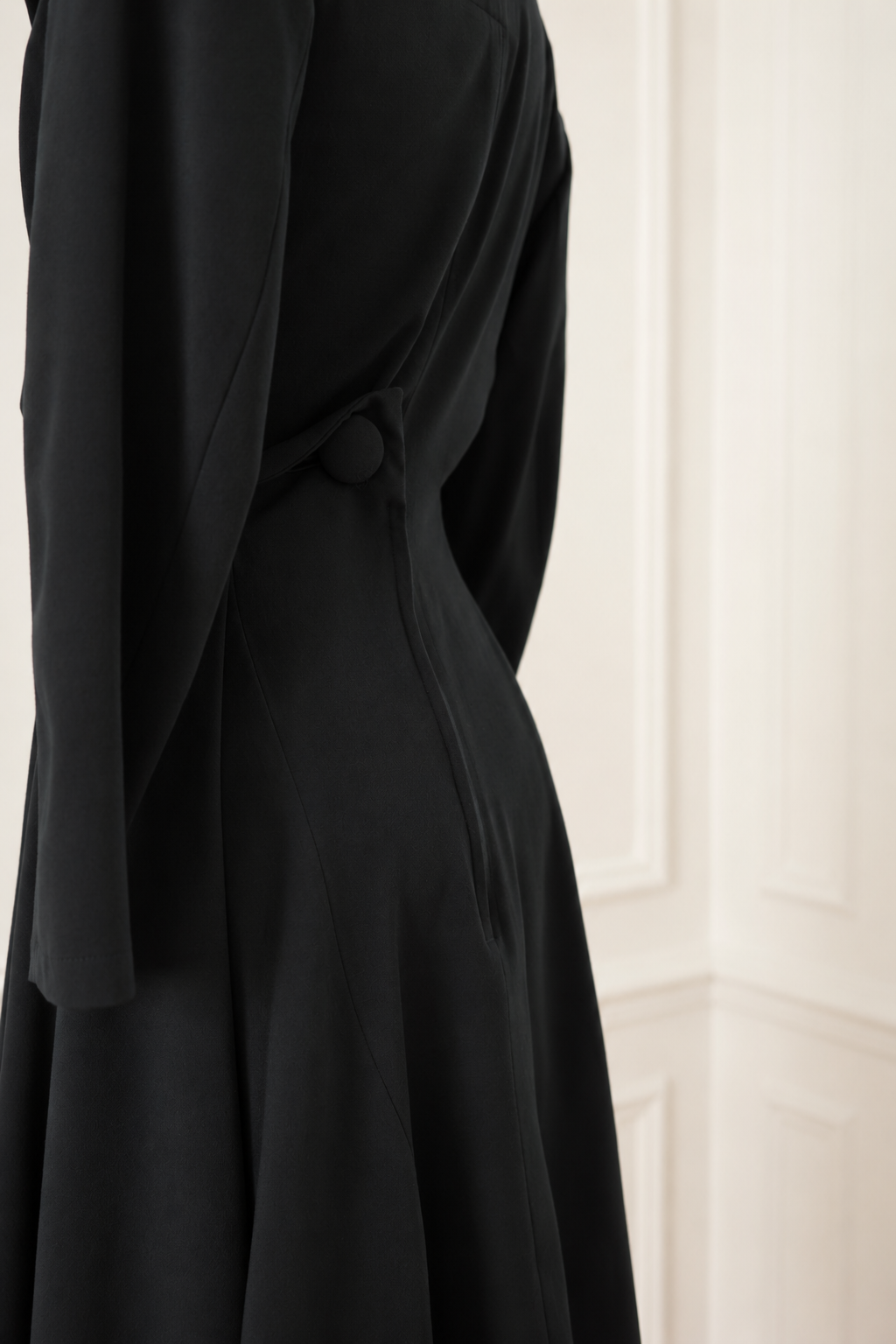 Yohji Yamamoto Asymmetrical Wool Dress – Runway Piece, 1980s
