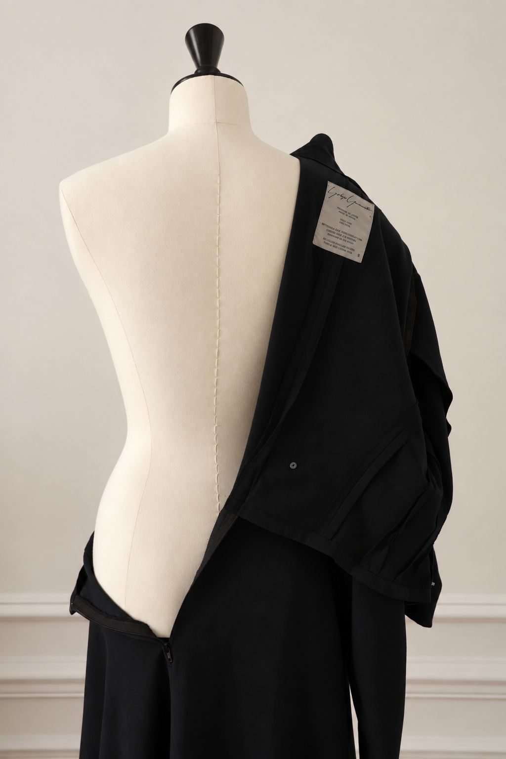 Yohji Yamamoto Asymmetrical Wool Dress – Runway Piece, 1980s