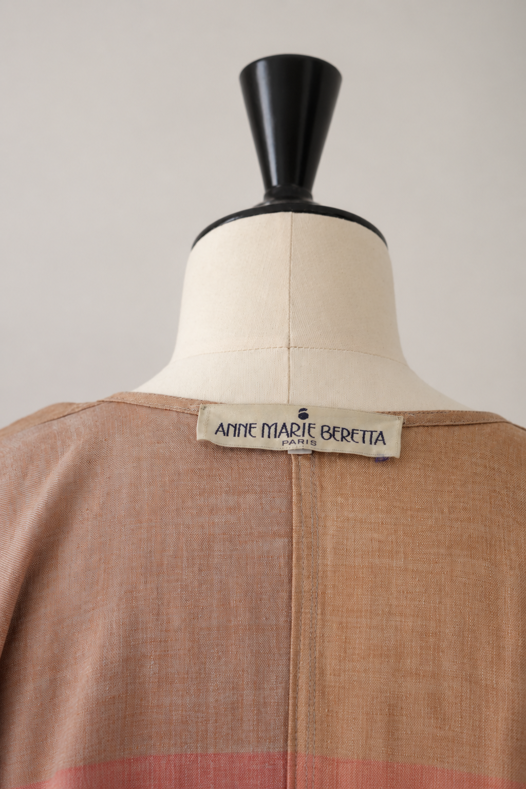 Anne Marie Beretta Women's Linen Kaftan with Button Closure, 1980s
