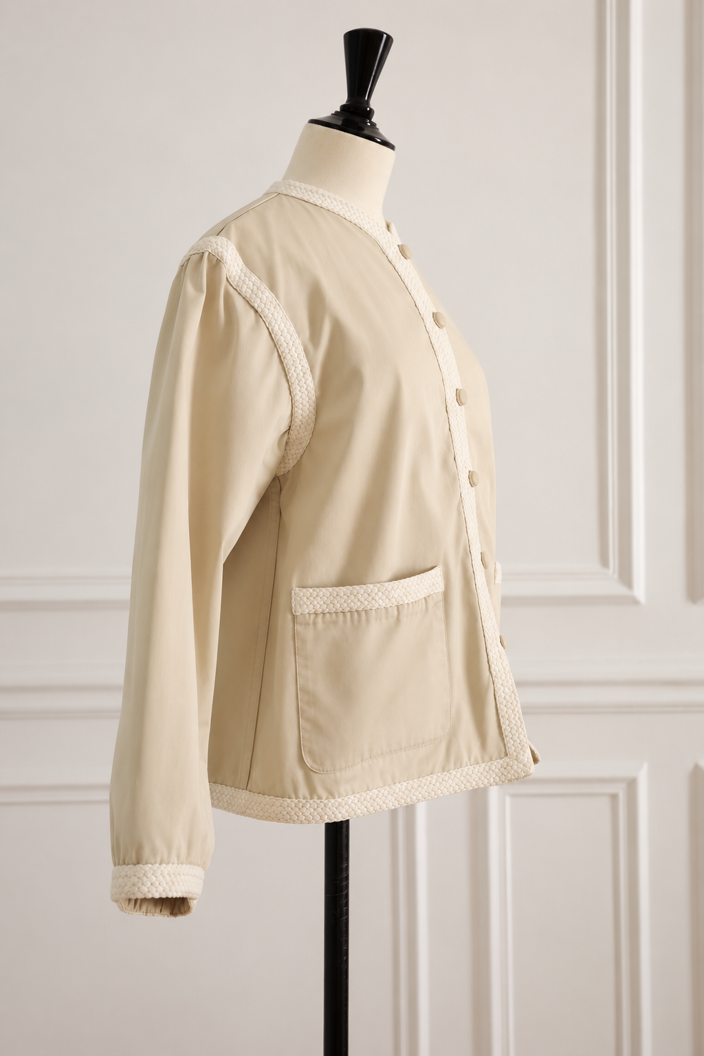 Saint Laurent Rive Gauche Beige Jacket — 1970s Ballets Russes Collection