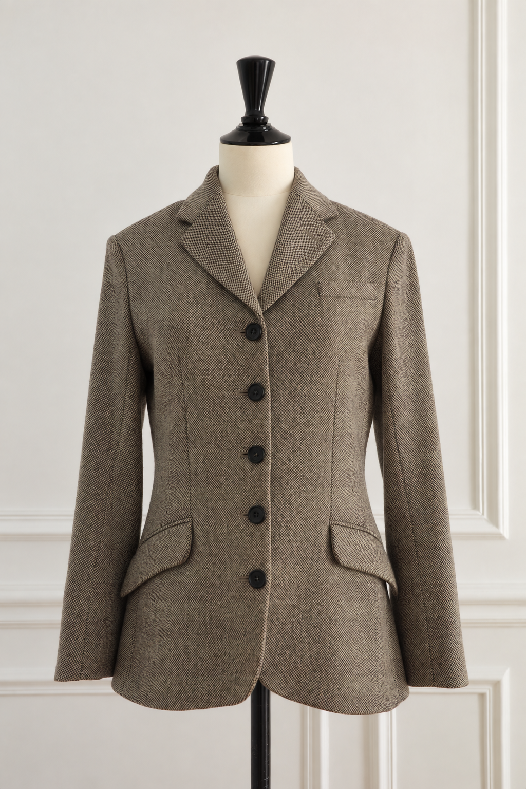 Hermès Vintage Jean Paul Gaultier Herringbone Blazer Jacket 2004 Runway Piece