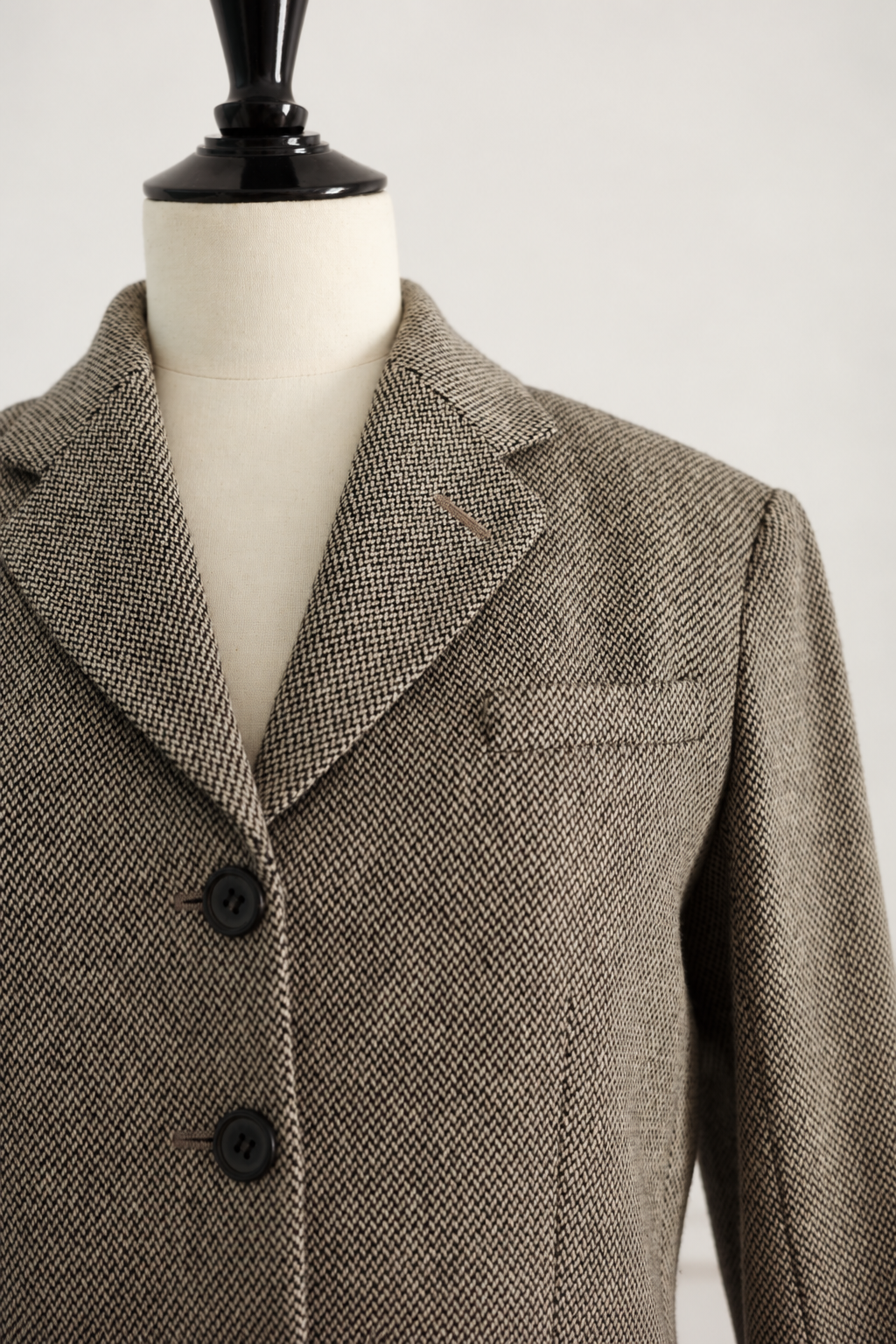 Hermès Vintage Jean Paul Gaultier Herringbone Blazer Jacket 2004 Runway Piece