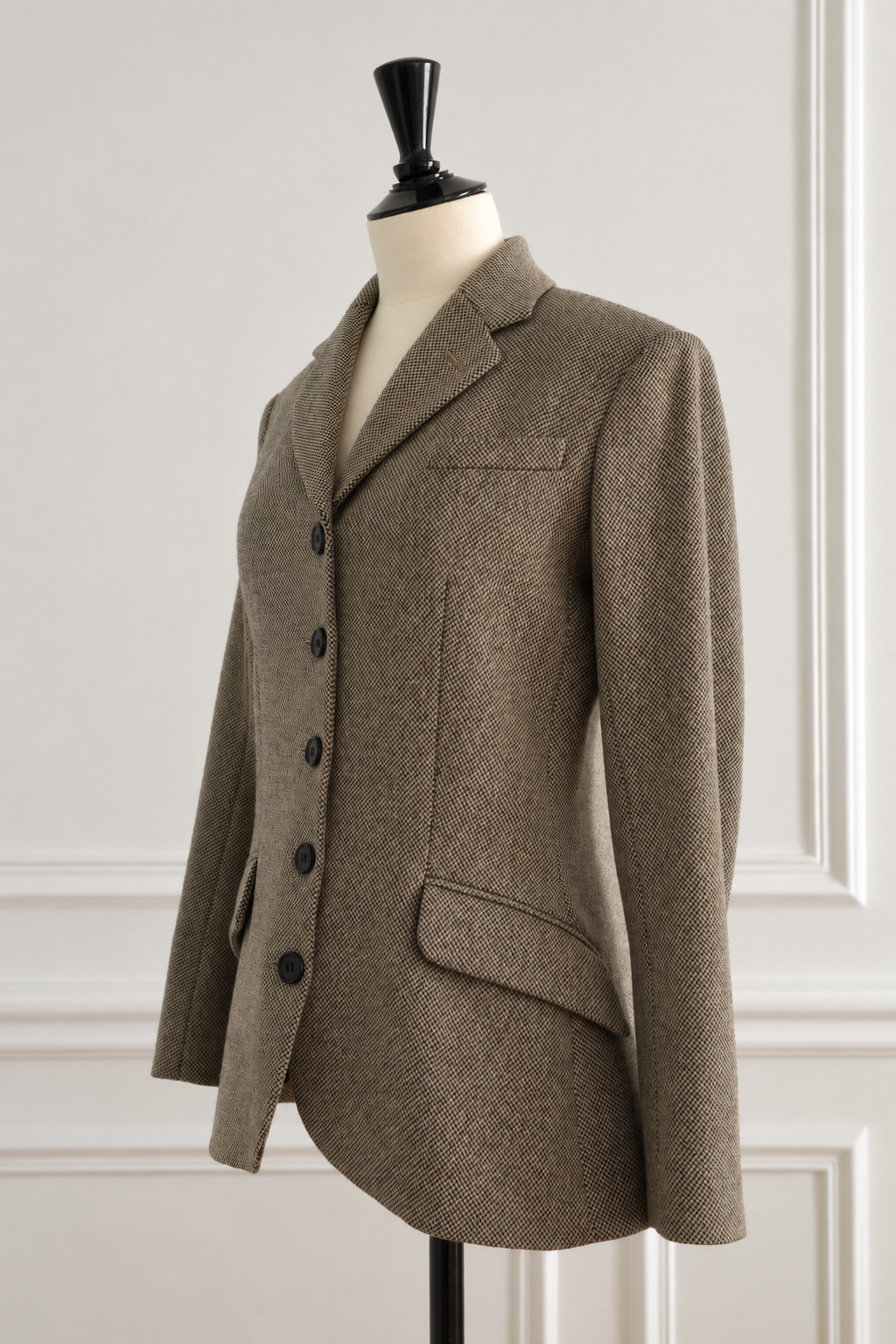 Hermès Vintage Jean Paul Gaultier Herringbone Blazer Jacket 2004 Runway Piece