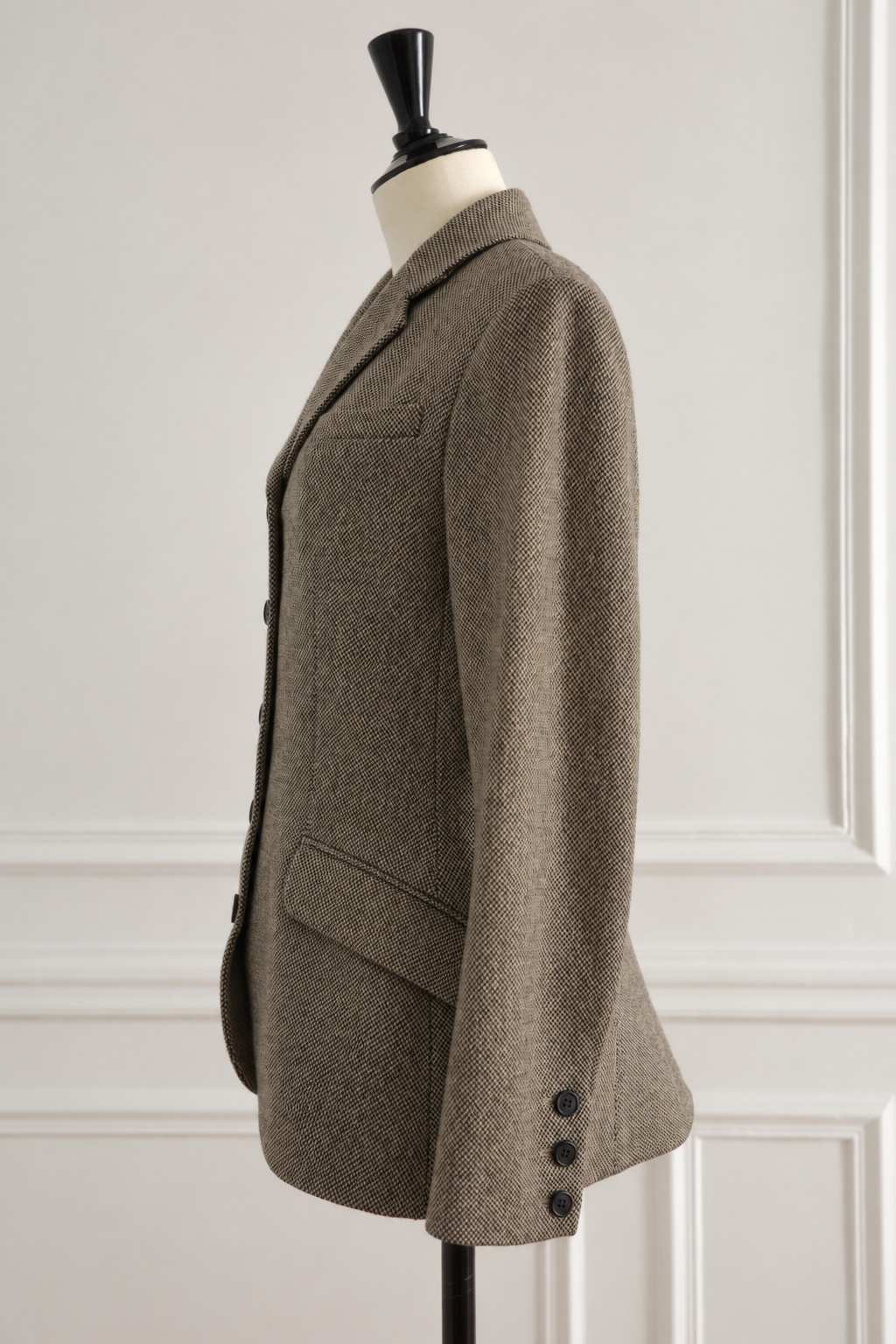 Hermès Vintage Jean Paul Gaultier Herringbone Blazer Jacket 2004 Runway Piece