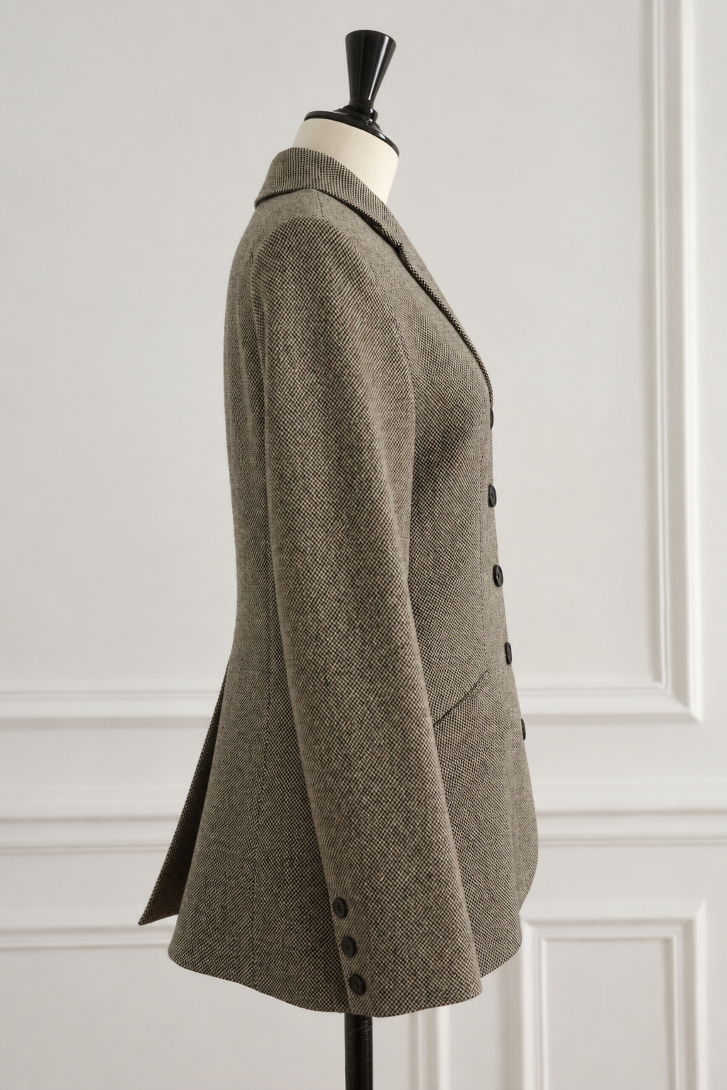 Hermès Vintage Jean Paul Gaultier Herringbone Blazer Jacket 2004 Runway Piece