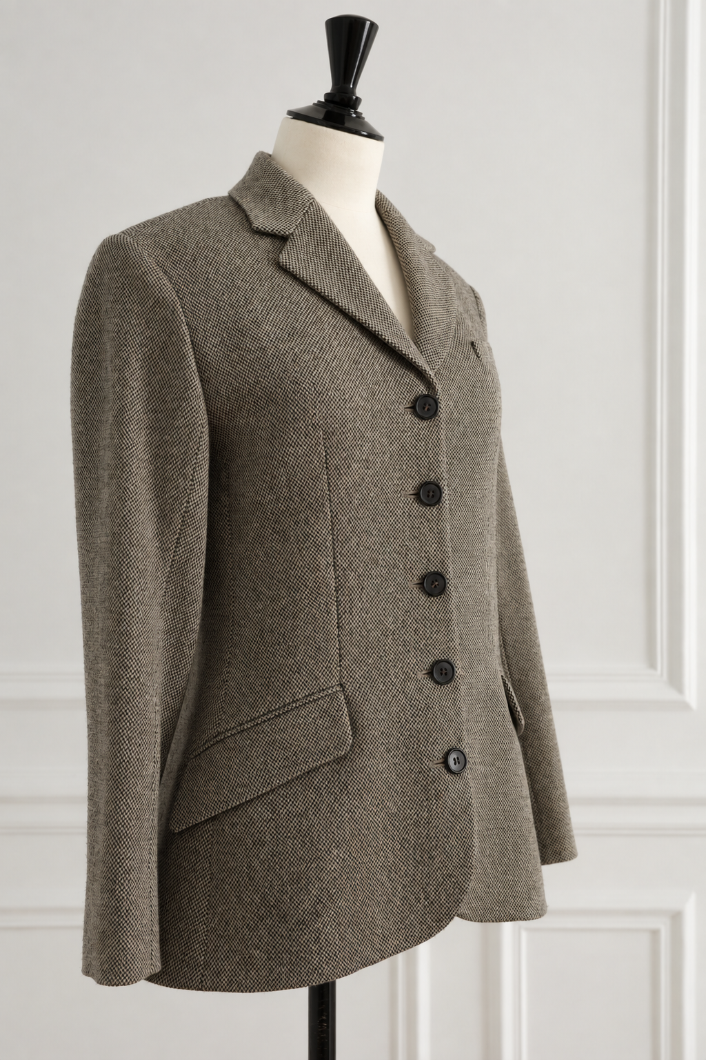 Hermès Vintage Jean Paul Gaultier Herringbone Blazer Jacket 2004 Runway Piece