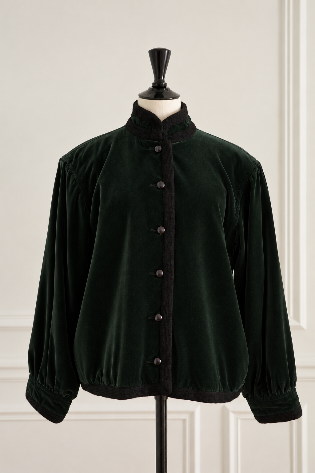 Saint Laurent Rive Gauche Dark Green Velvet Jacket 1970s