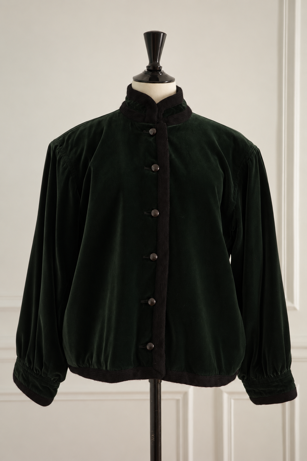 Saint Laurent Rive Gauche Dark Green Velvet Jacket 1970s