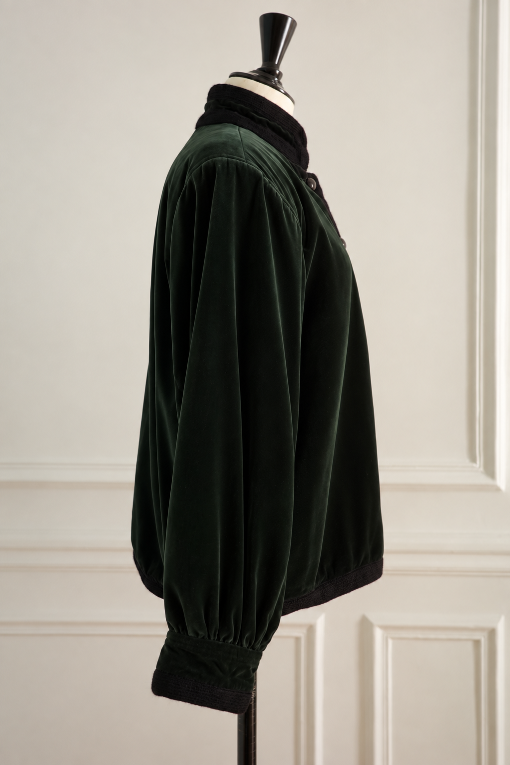 Saint Laurent Rive Gauche Dark Green Velvet Jacket 1970s