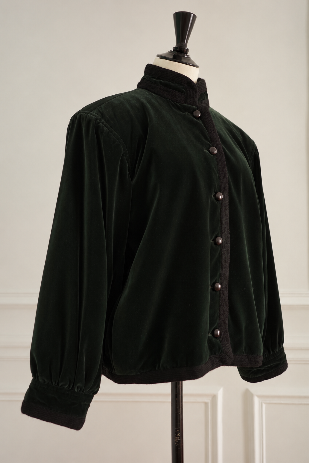 Saint Laurent Rive Gauche Dark Green Velvet Jacket 1970s