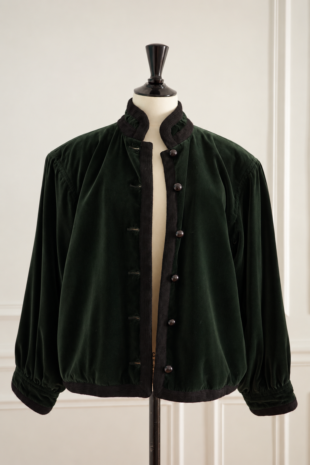 Saint Laurent Rive Gauche Dark Green Velvet Jacket 1970s