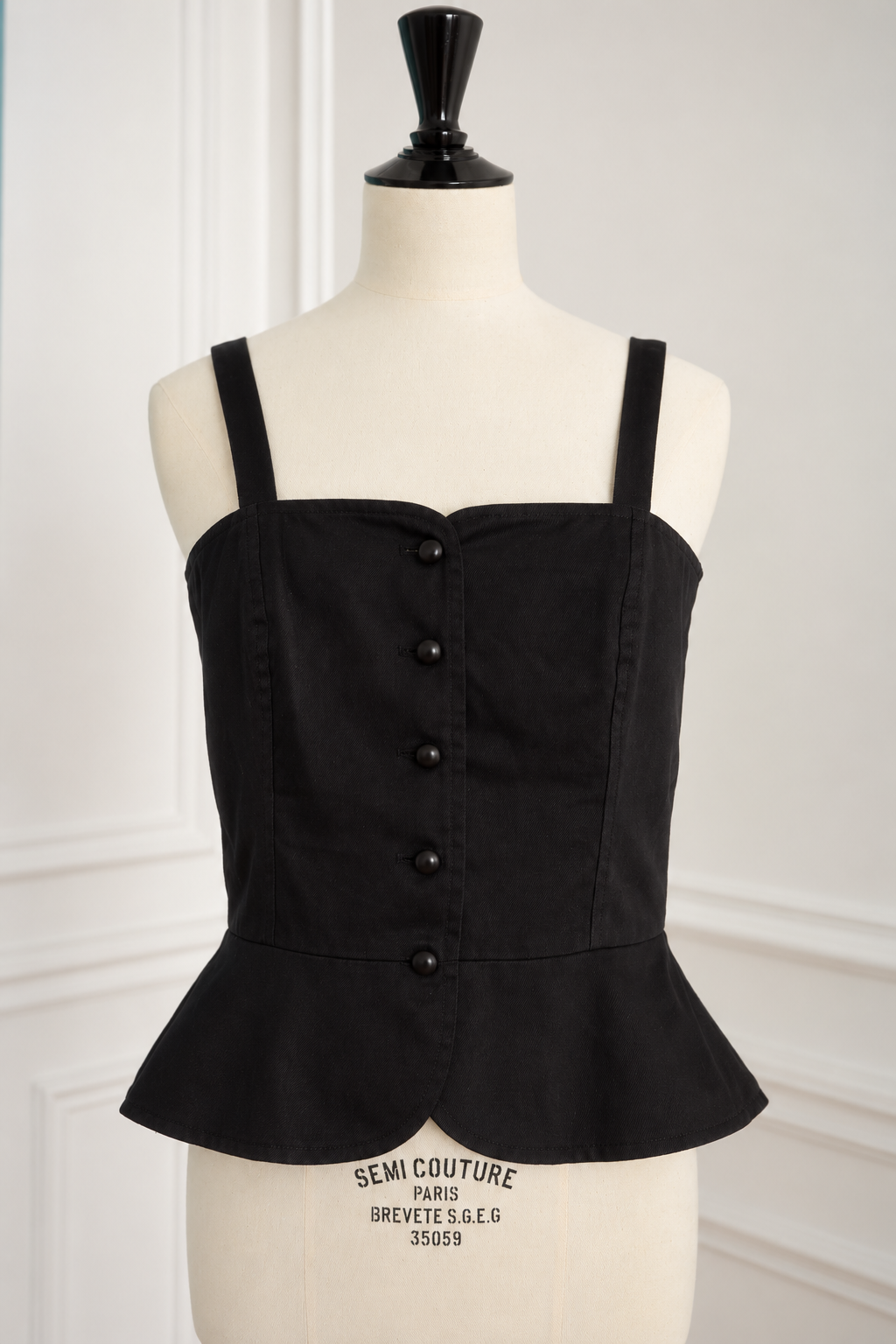 Saint Laurent Rive Gauche Rare 1970s Runway Bustier