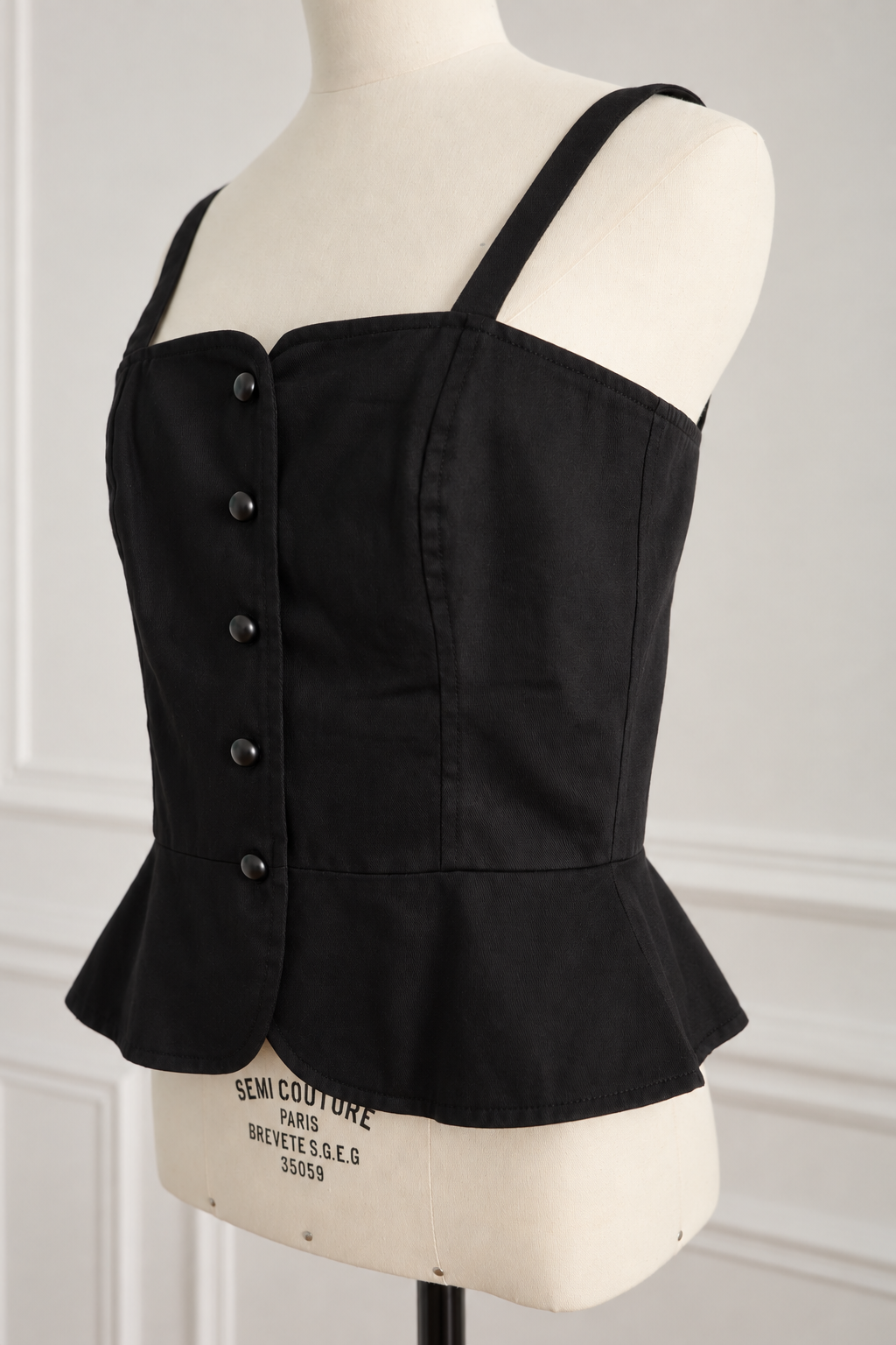 Saint Laurent Rive Gauche Rare 1970s Runway Bustier