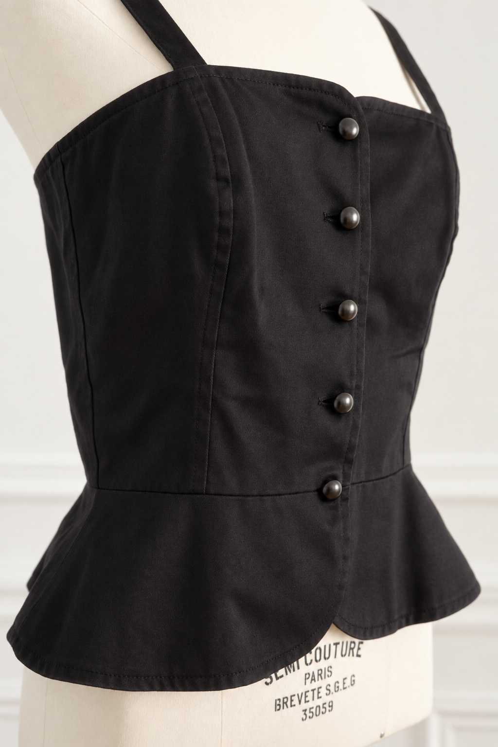 Saint Laurent Rive Gauche Rare 1970s Runway Bustier