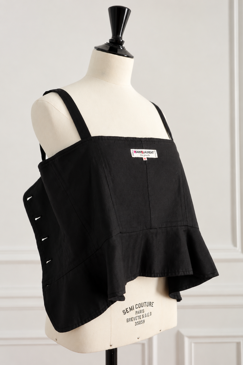 Saint Laurent Rive Gauche Rare 1970s Runway Bustier