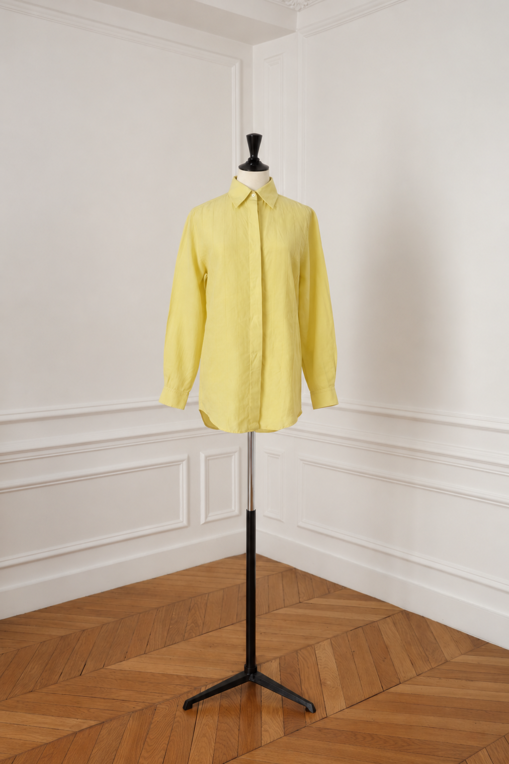 Hermès by Martin Margiela Vintage Yellow Linen Shirt, SS 2001, Women's