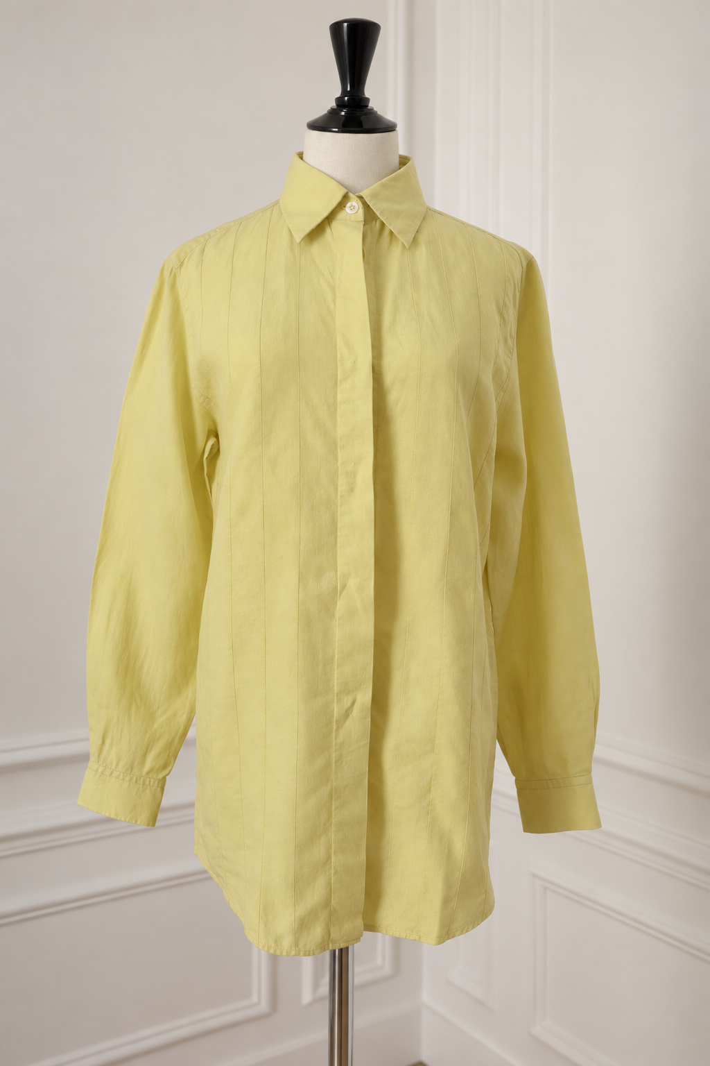 Hermès by Martin Margiela Vintage Yellow Linen Shirt, SS 2001, Women's