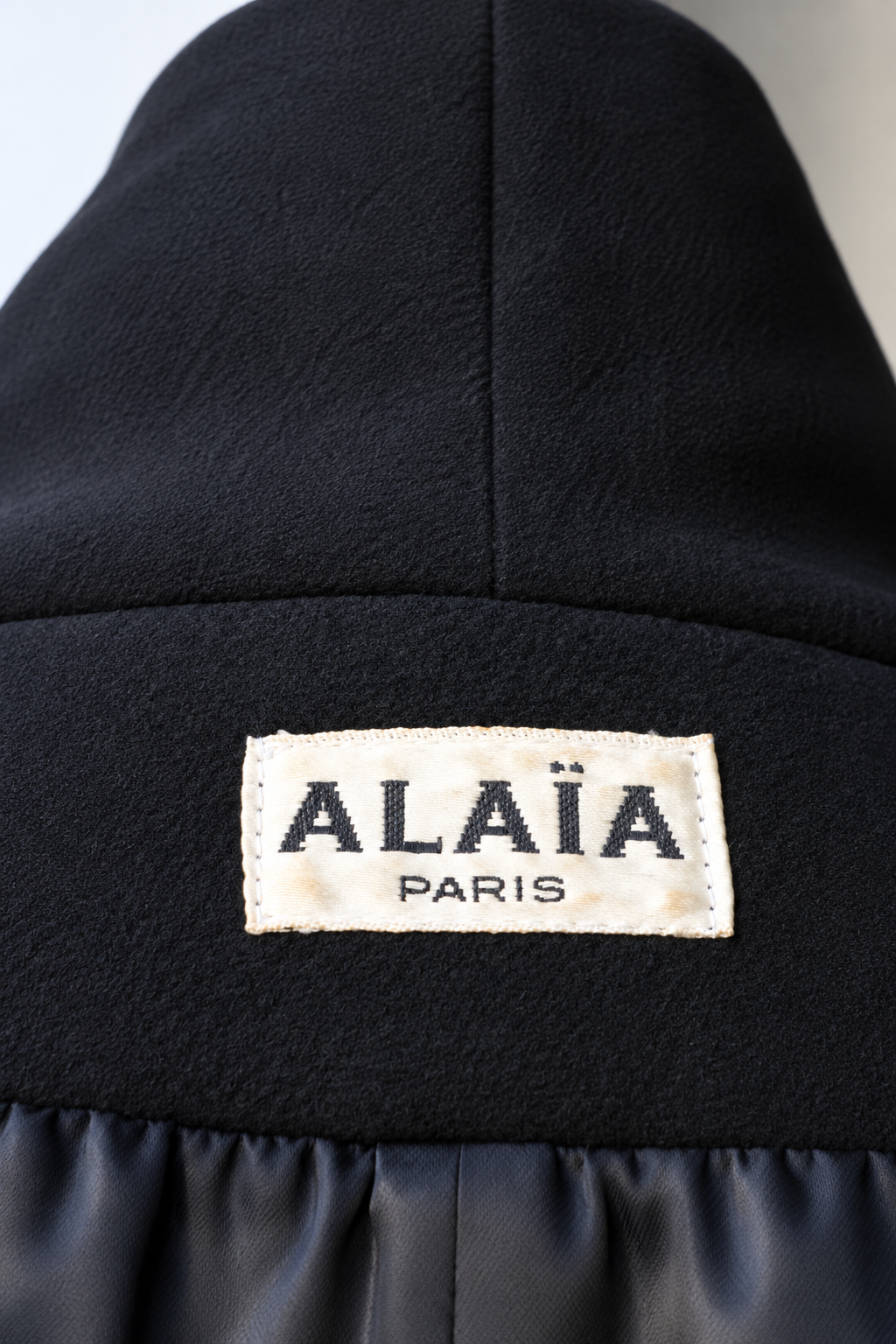 Azzedine Alaïa 1980s Black Wool Jacket and Skirt Set, Size Small