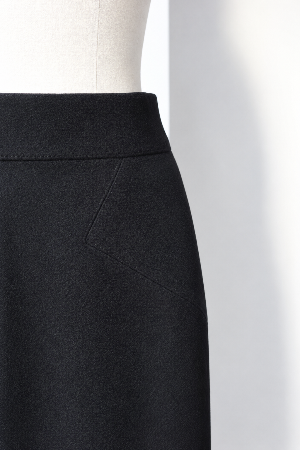 Azzedine Alaïa 1980s Black Wool Jacket and Skirt Set, Size Small