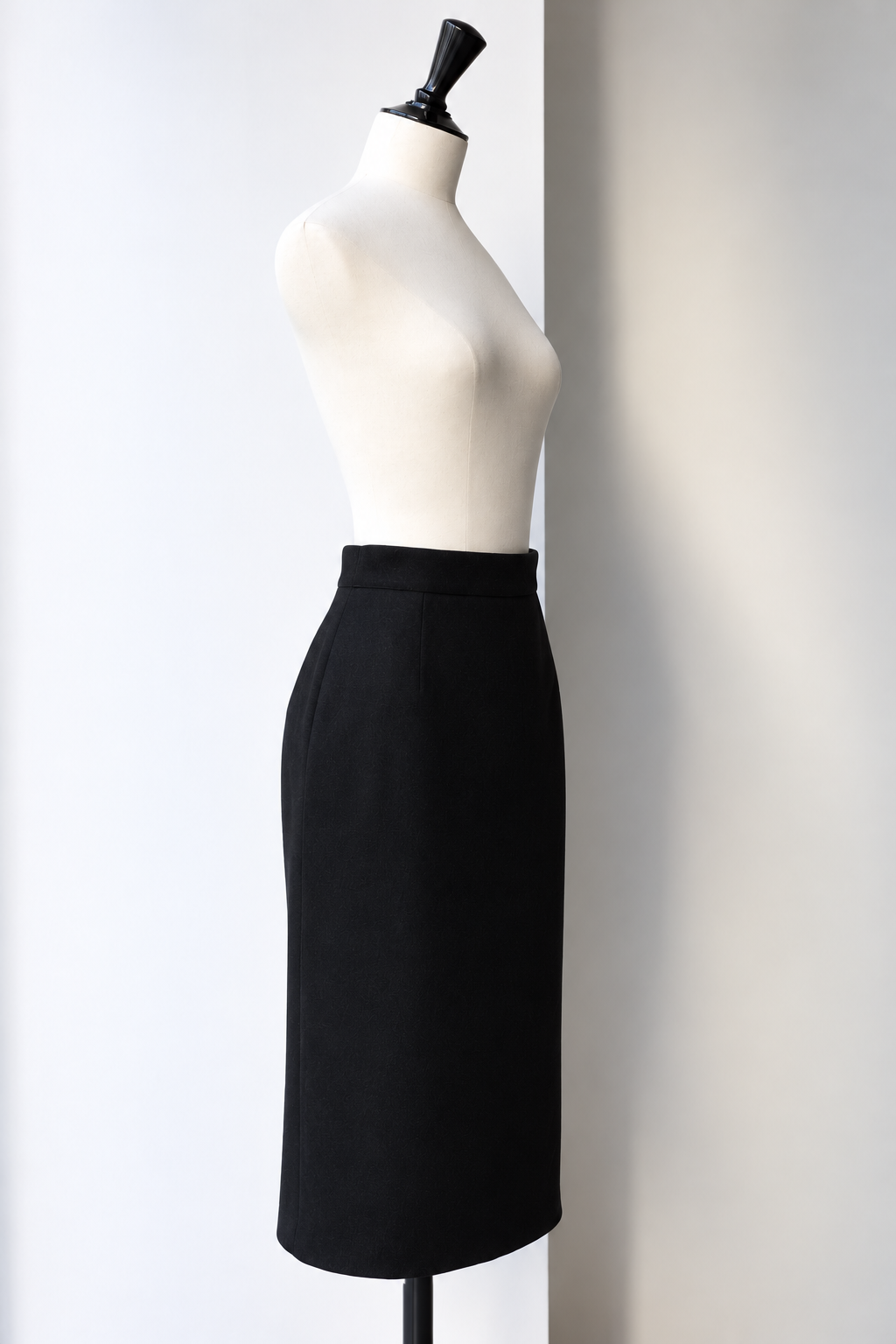 Azzedine Alaïa 1980s Black Wool Jacket and Skirt Set, Size Small