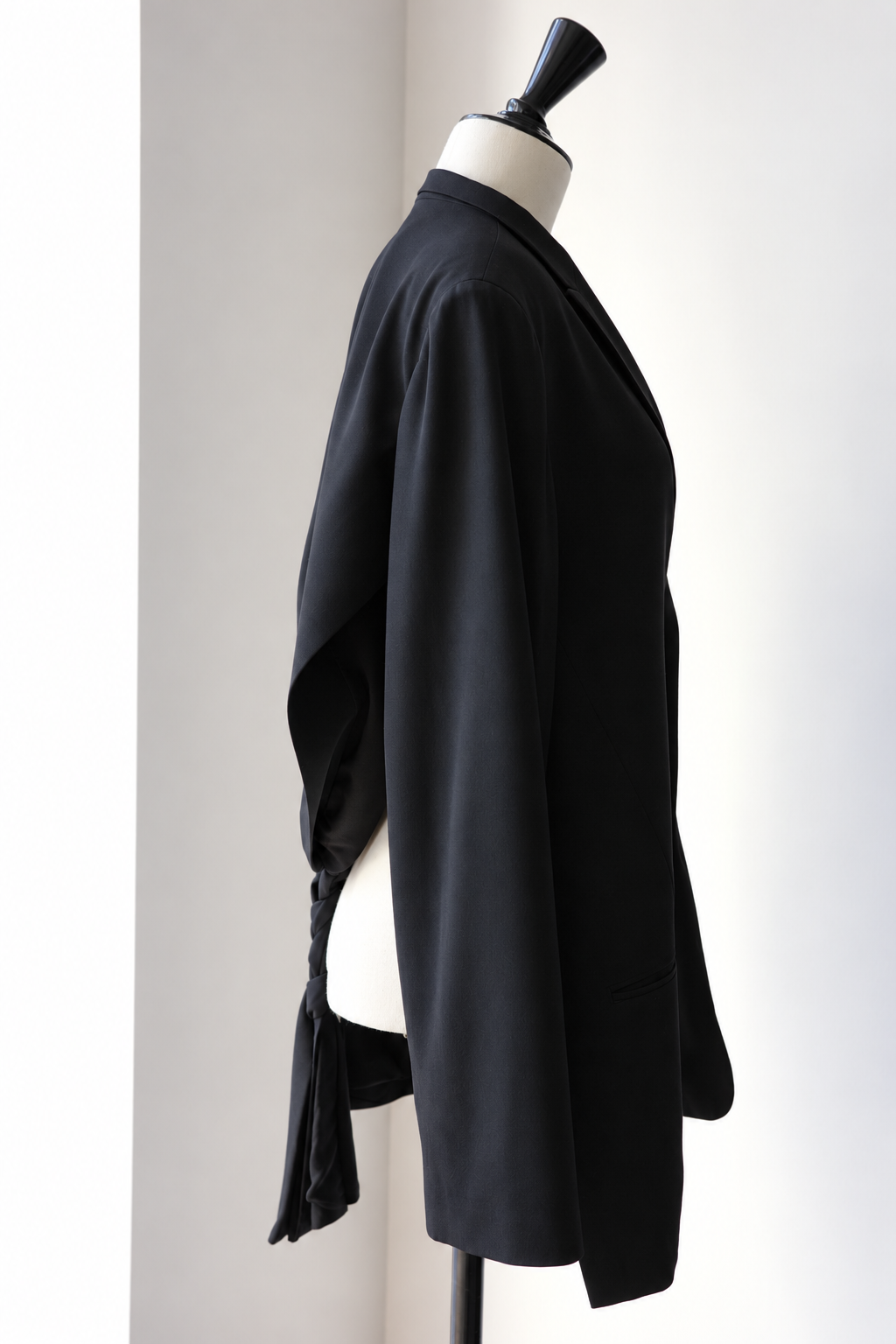 Yohji Yamamoto Wool Jacket with Knotted Braid Detail at the Back, Spring Summer 2002